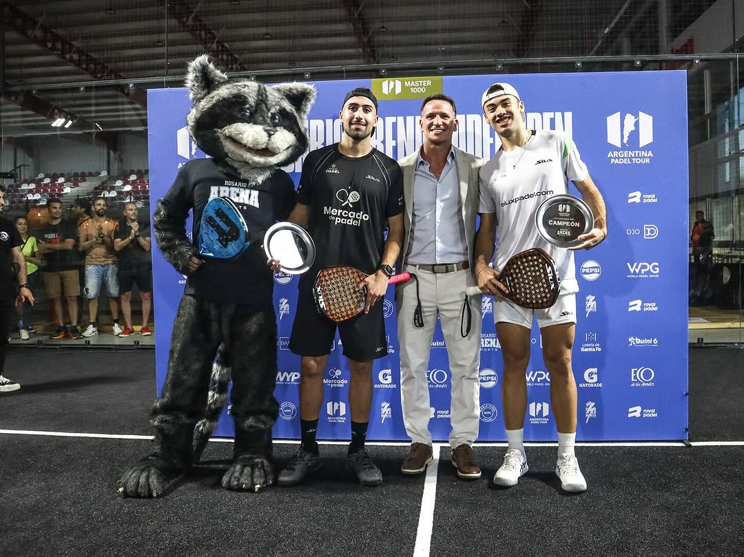 Leandro Augsburger brilló en Rosario y se consagró campeón en el Argentina Pádel Tour